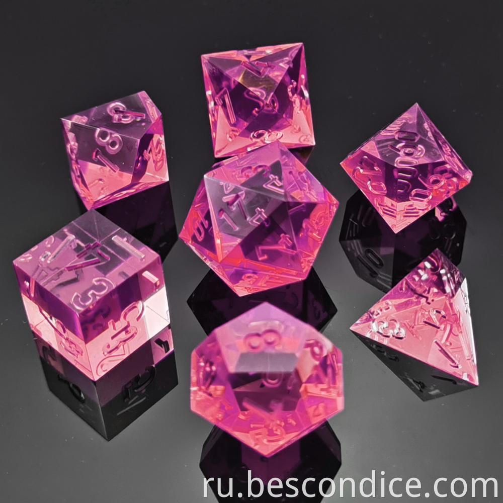 Colorful Crystal Handmade Poyhedral Dice 5